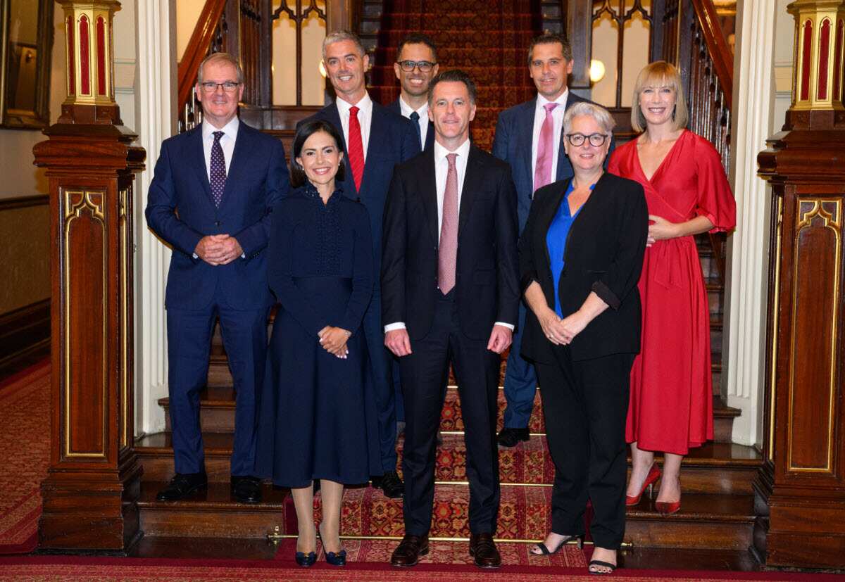 Newly elected ministers of the NSW. (AAP)