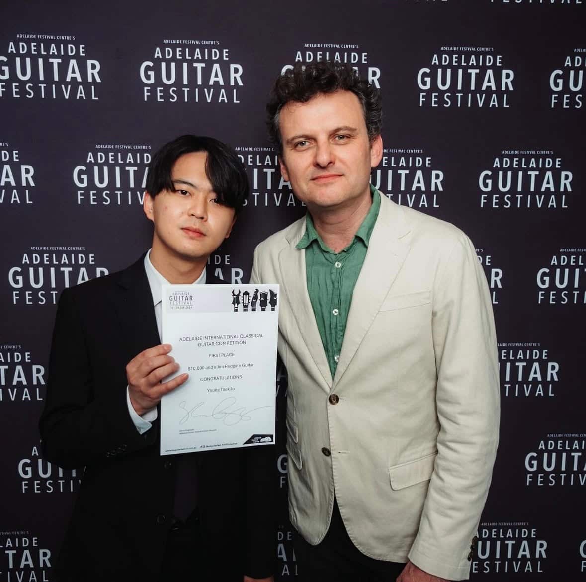 South Korea’s Young Taek Jo, winner of the 2024 Adelaide International Classical Guitar Competition.