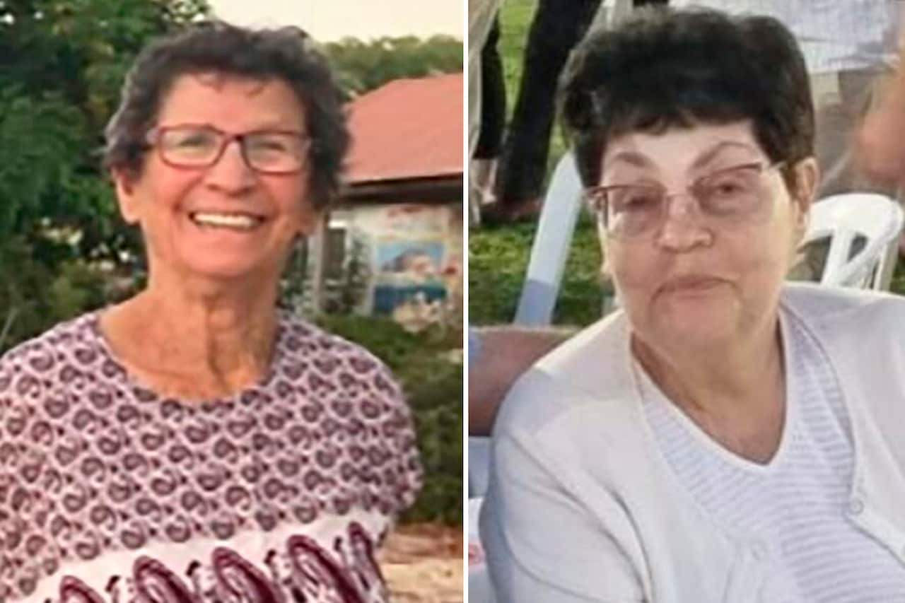 Composite image of two elderly women