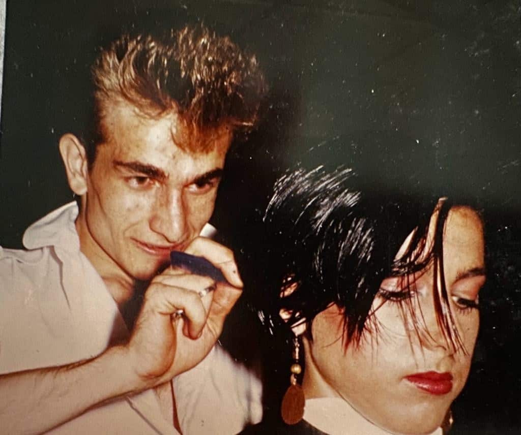 Roberto Ricci at a hairdresser's contest in 1983.