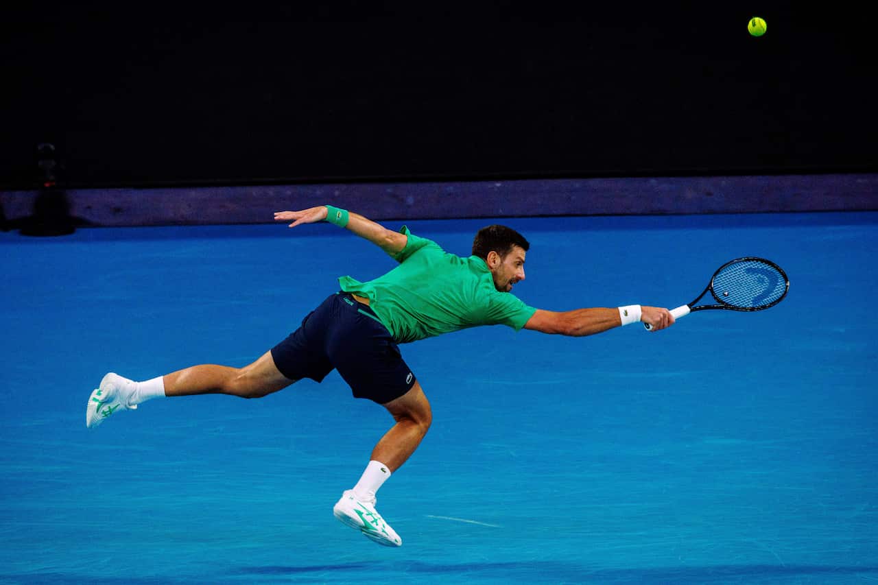 Nobak Djokovic en pleno partido