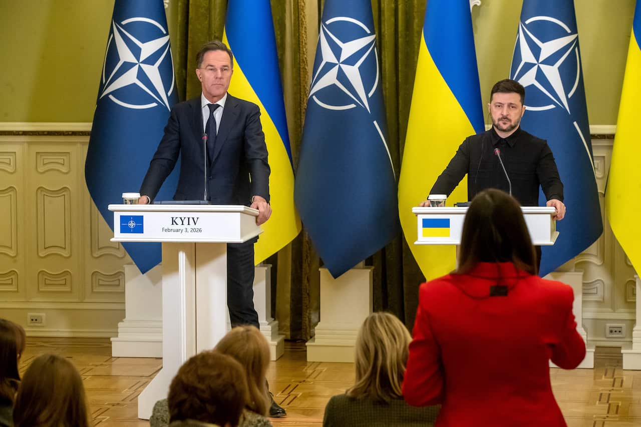 Zelenskyy and Rutte at Joint Press Conference - Kyiv