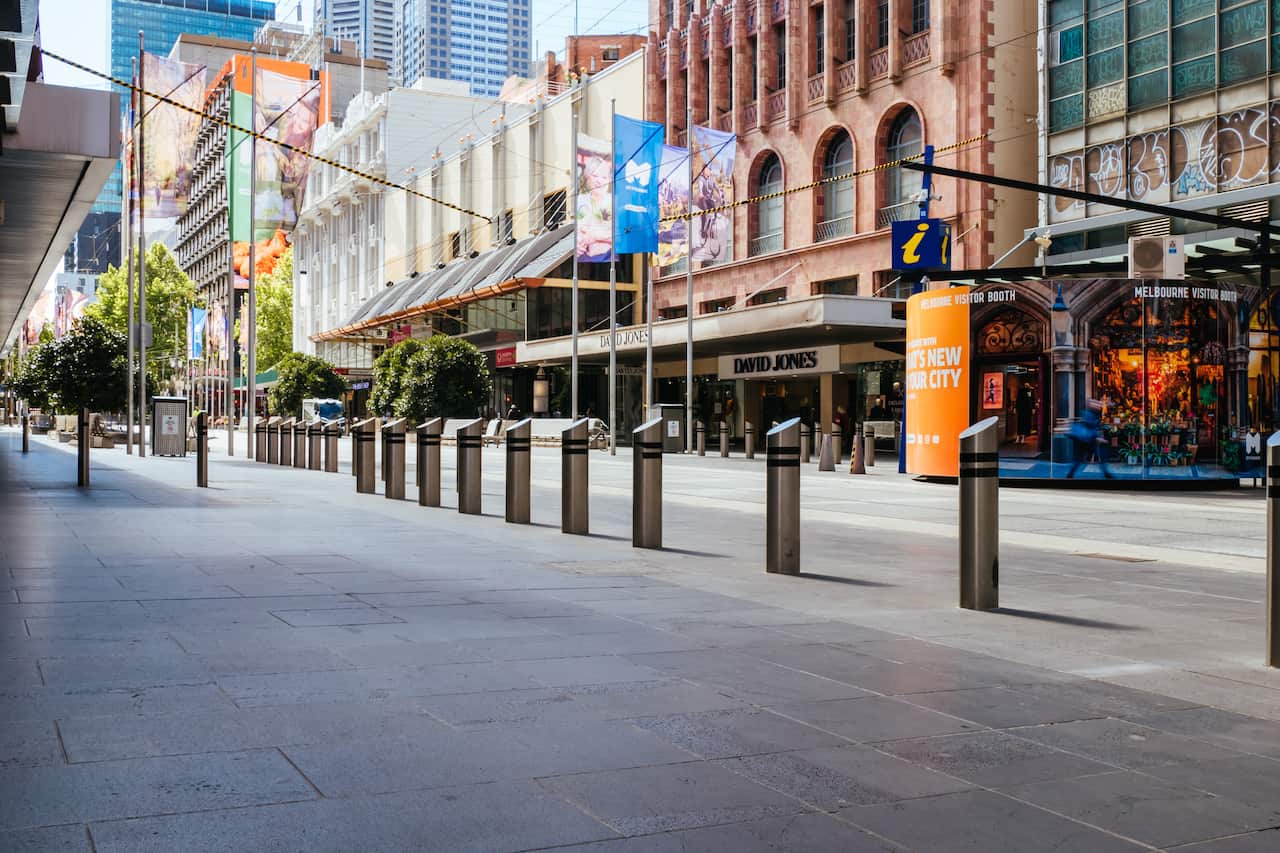 Empty streets during the COVID-19 pandemic. 