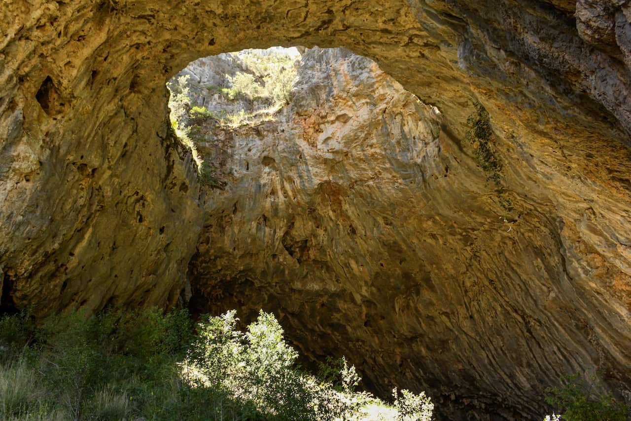 Skylight at Yarrangobilly Caves