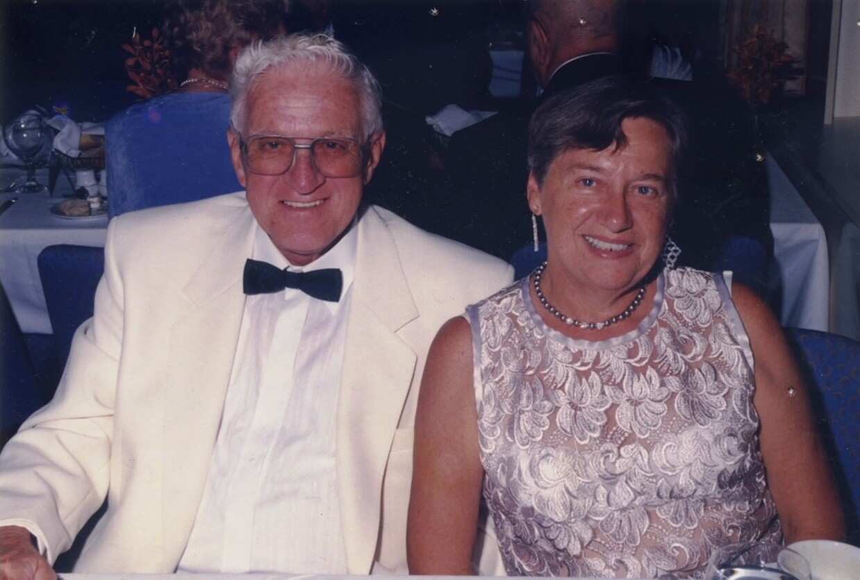 Enrichetta with her second husband Ron on holiday in 2003.