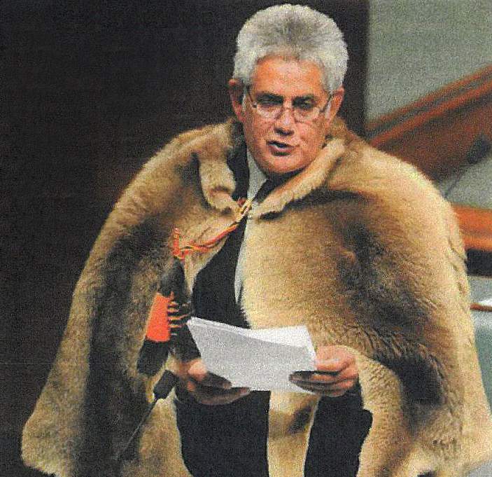 Making international headlines: Ken Wyatt and his cloak. Making international headlines: Ken Wyatt and his cloak.