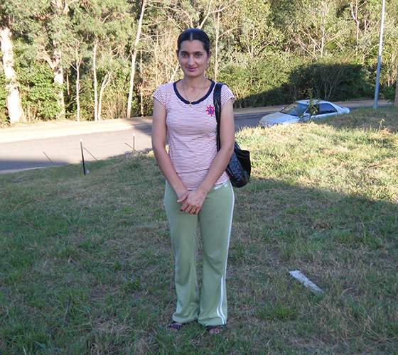Parwinder on the Rouse Hill block where she and Kulwinder built their house