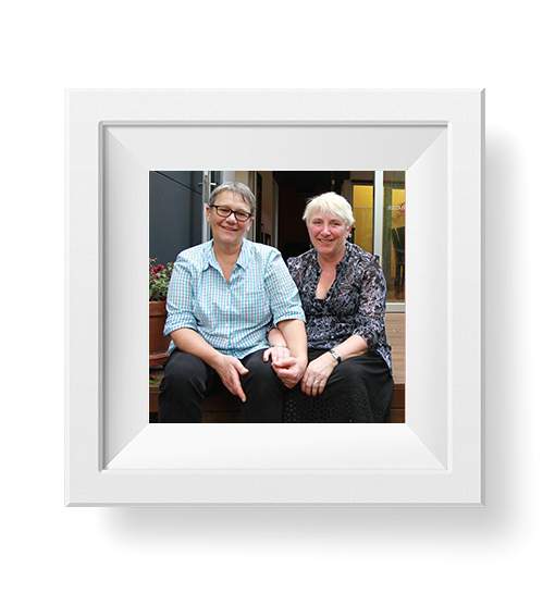 Julie Price (left) and Carole Ruthchild 