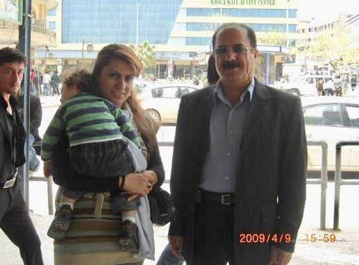 Roza with Sadiq in Sulaimaniya, 2009