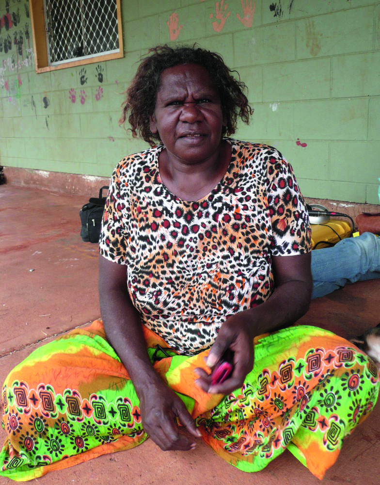 Violet Nampijinpa Downs, 2013. (Image: Marg Bowman, CLC Collection)