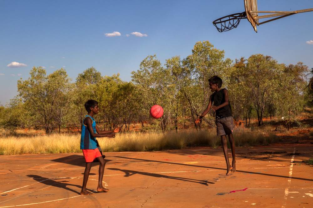 Layla’s triplet brothers Barry and Dallas Middleton shoot hoops in the late afternoon. Layla’s triplet brothers Barry and Dallas Middleton shoot hoops in the late afternoon.