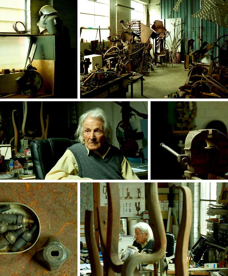 The 101-year-old continues work on his latest sculptures.&amp;nbsp;