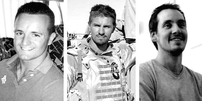 L-R: Lance Corporal Craig Roberts, Corporal James Dunsby, Trooper Edward Maher.