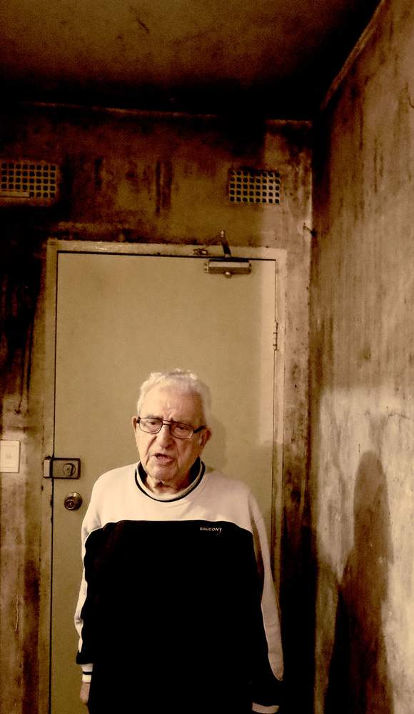 Theo, 87, in his mouldy apartment.