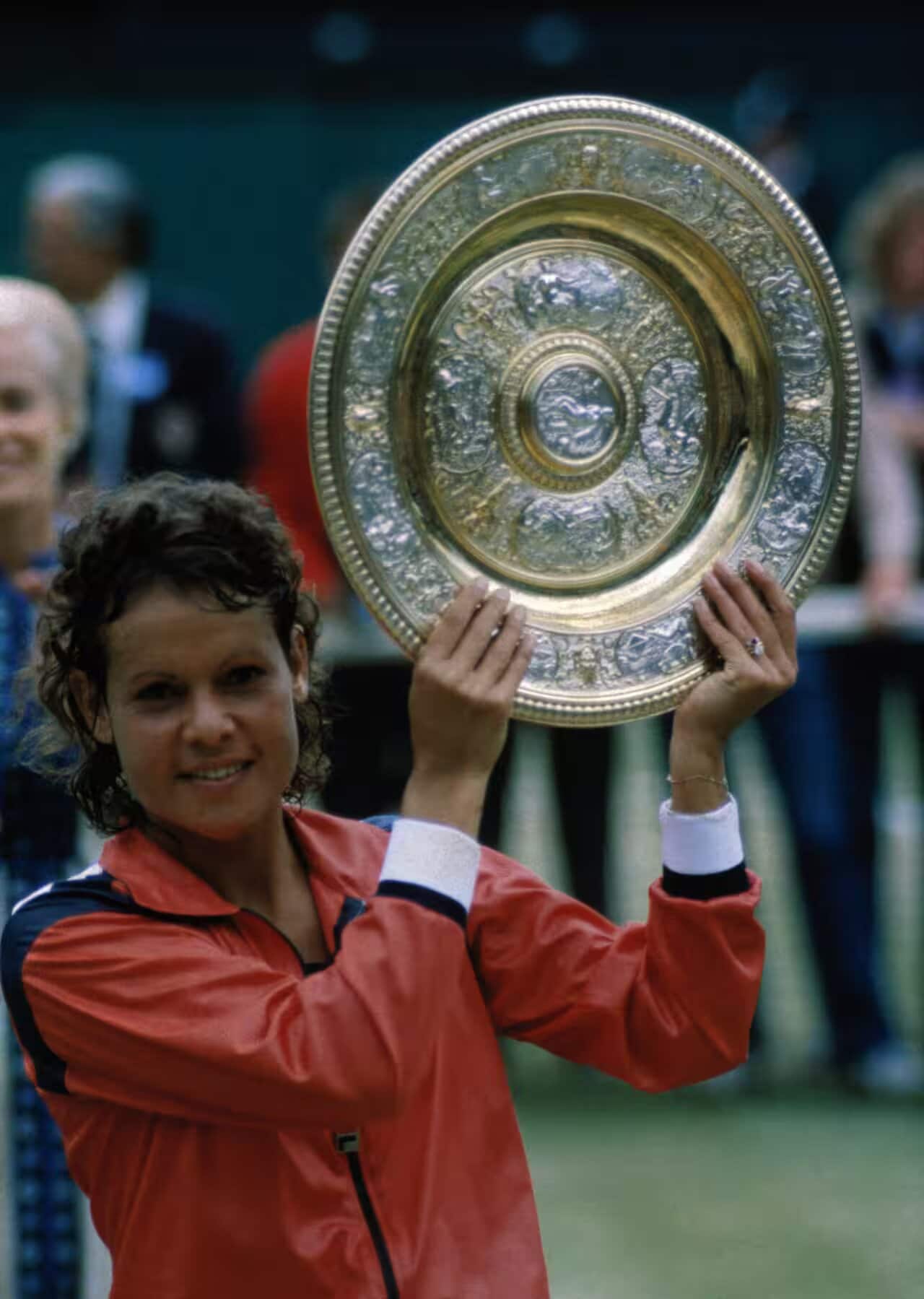 Evonne Cawley Holding Trophy