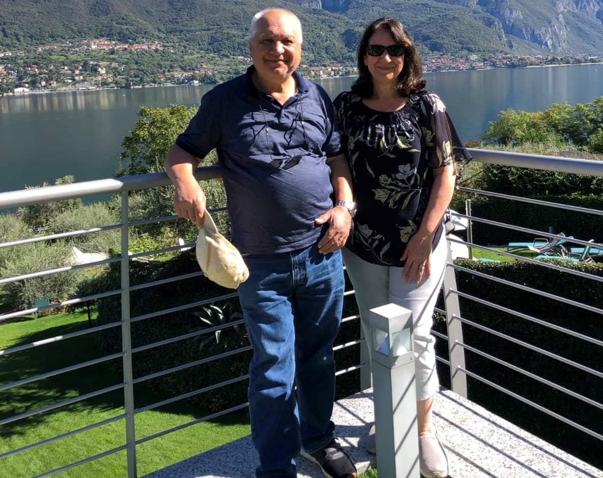 John Samperi on holiday in Italy with his wife in 2022.