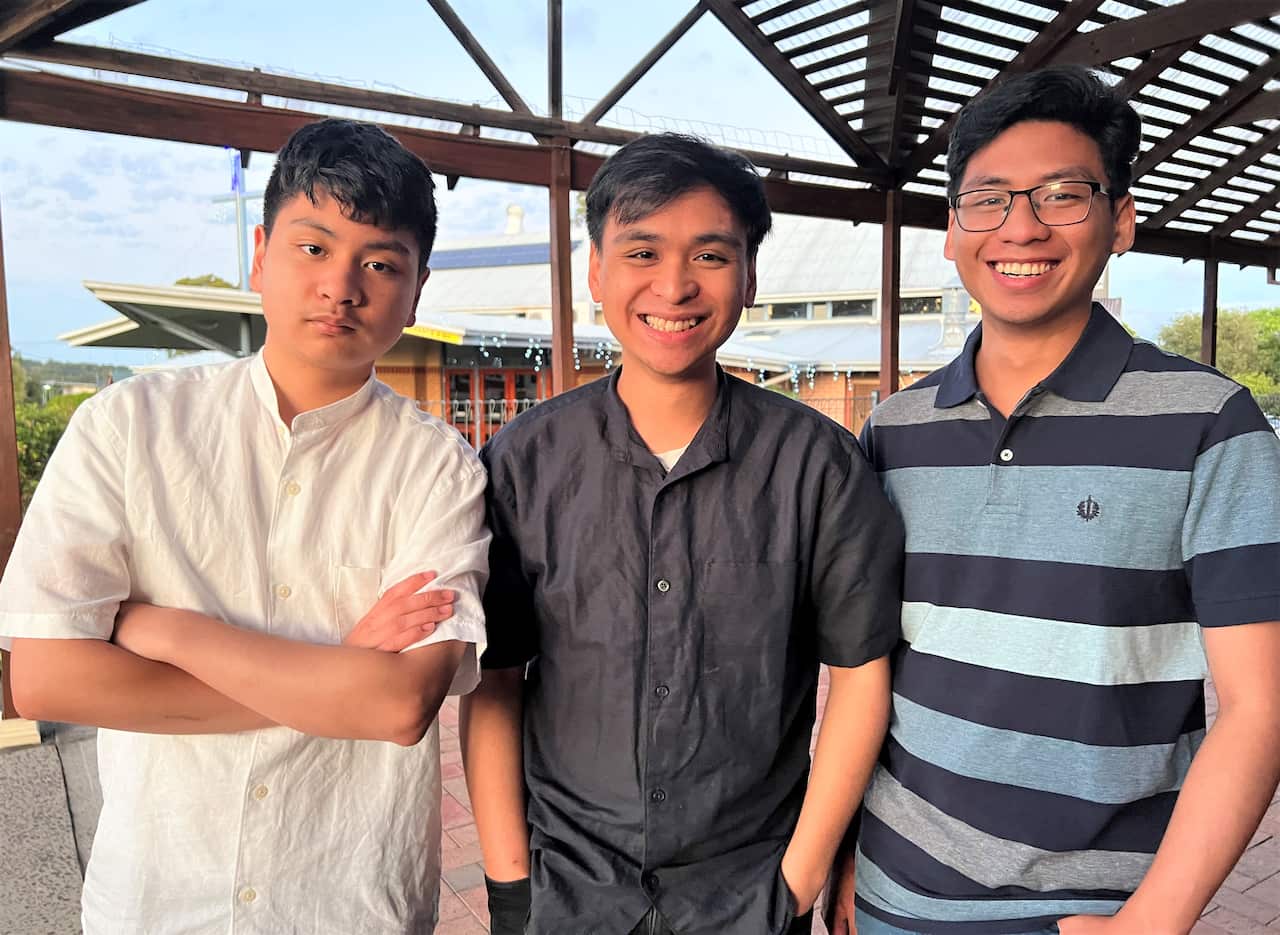The Saavedra brothers, (from left), Gabriel (youngest), Lorenzo (eldest), and Jose.