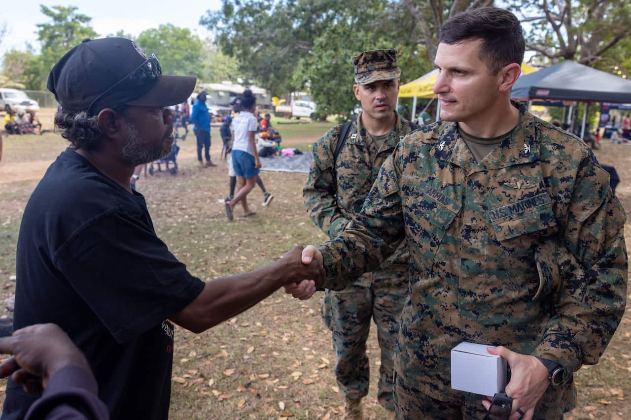 US Marine Corps Colonel Jason Armas meets locals on the Tiwi Islands in the Northern Territory_photo credit US Marine Corps.jpg