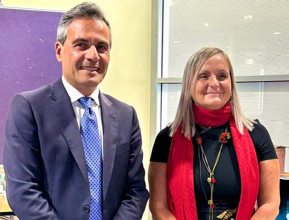 Italian Consul in South Australia Ernesto Pianelli and SAATI President Silvia De Cesare.