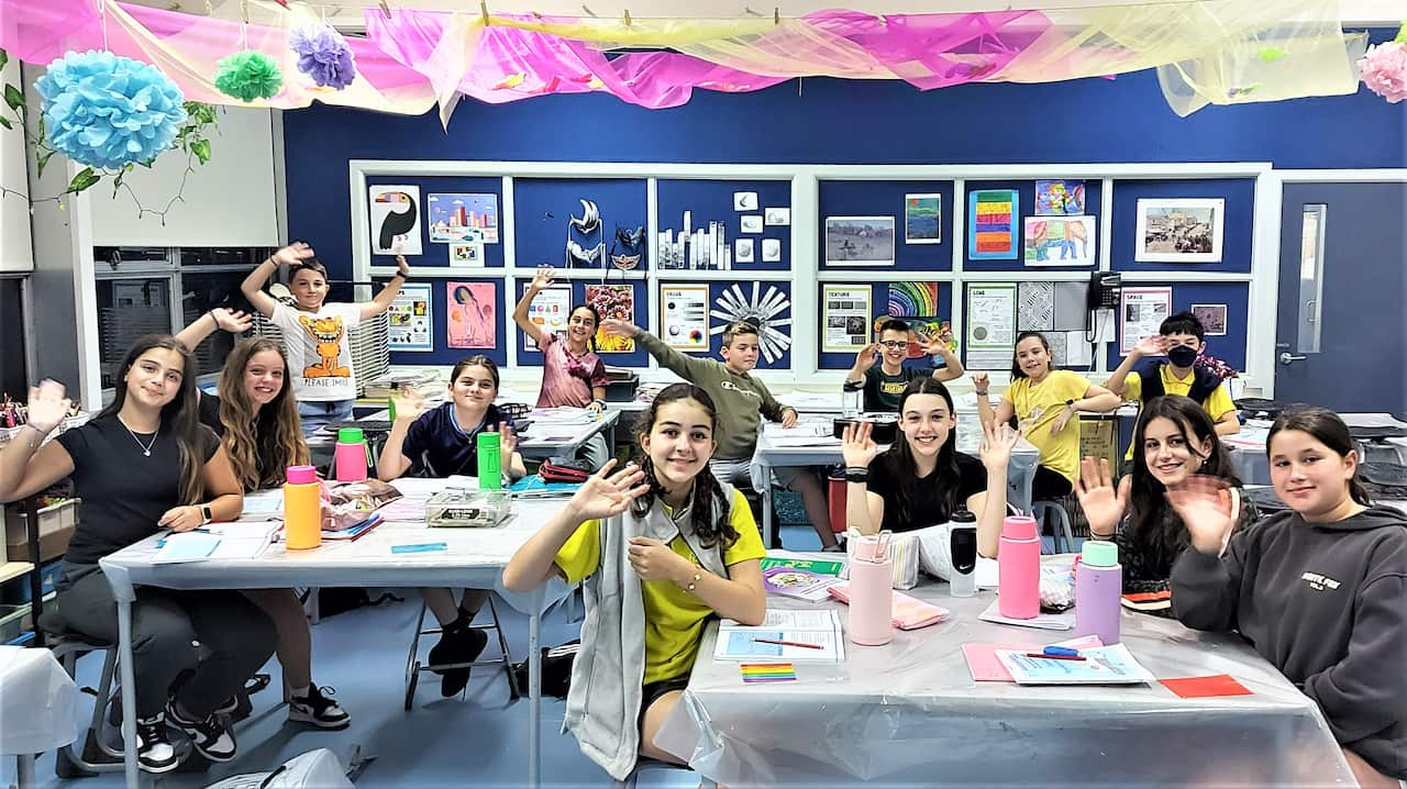 Greek language school students, Melbourne