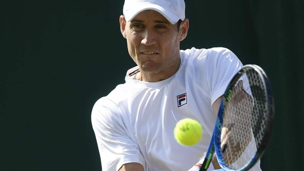 Matthew Ebden of Australia beats David Goffin.