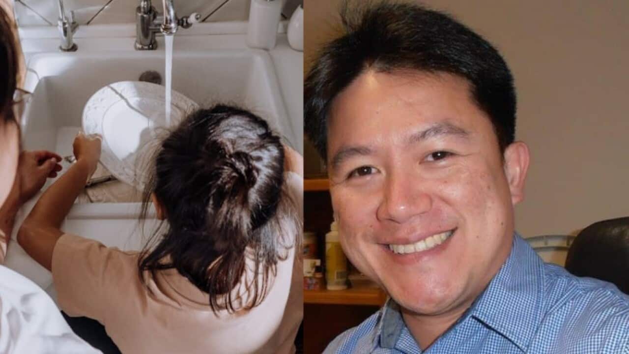 A kid washing the dishes and Registered Psychologist Donn Tantengco.jpg