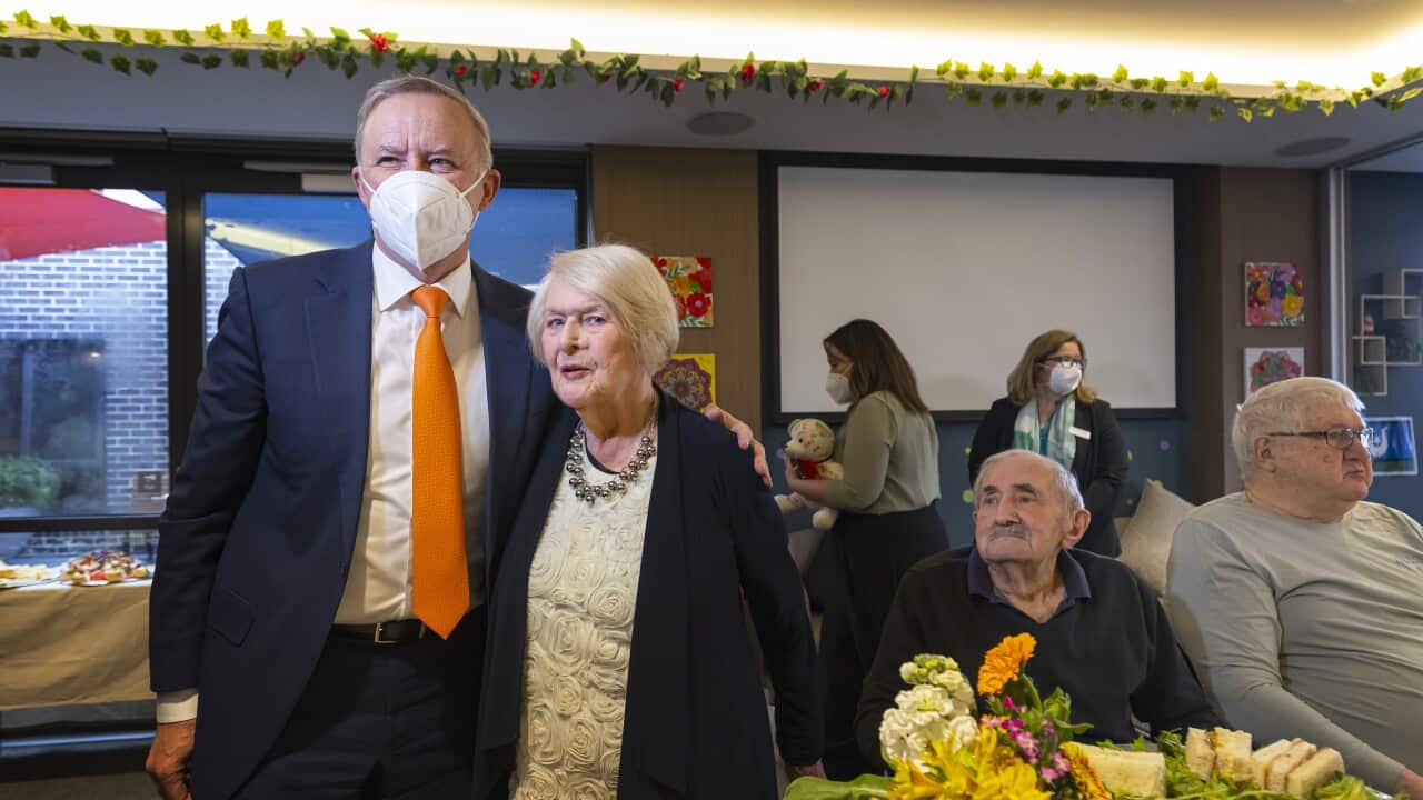 Prime Minister Albanese Meets With Aged Care Residents And Workers In Melbourne