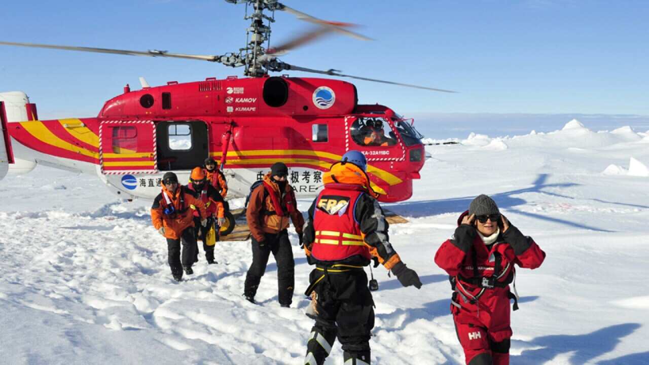 Passengers who were aboard the trapped Russian vessel in Antarctic
