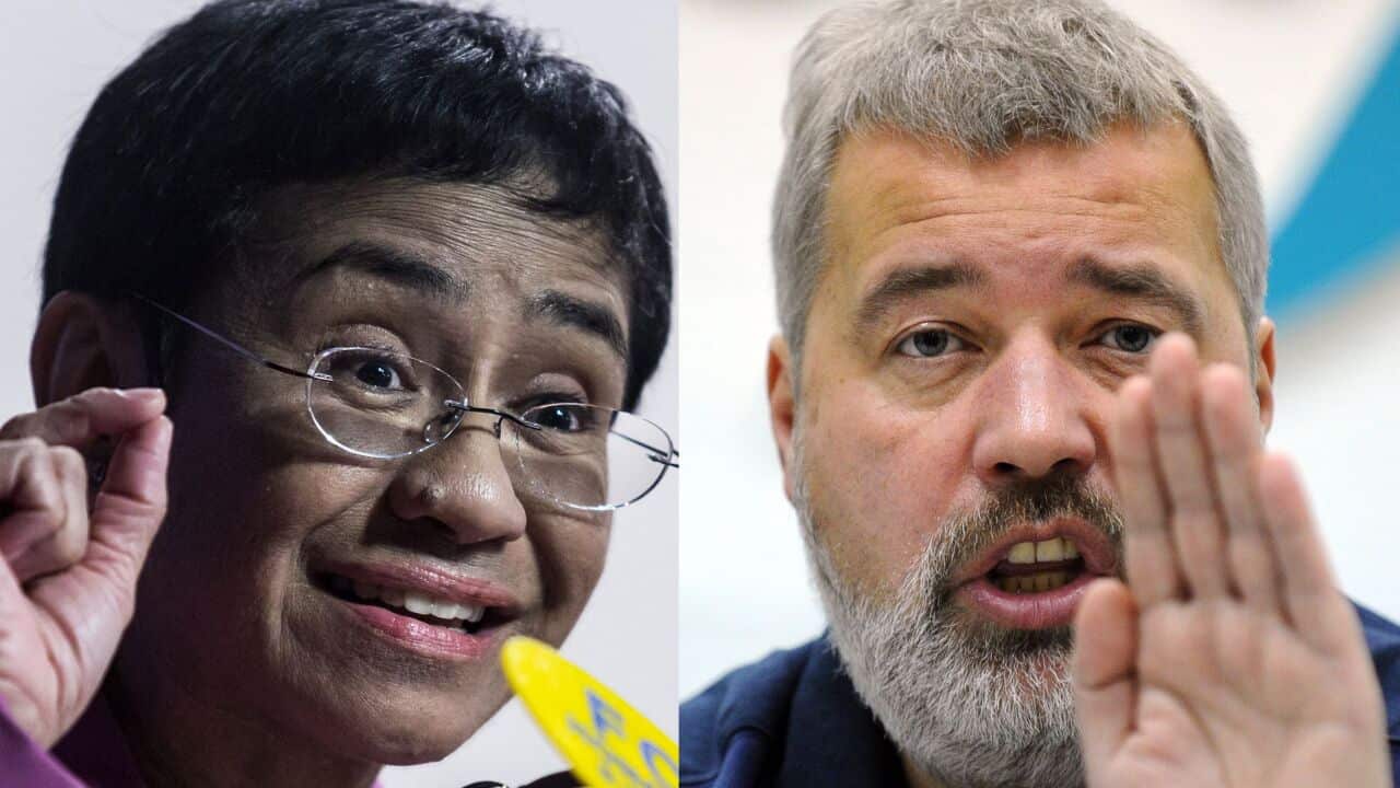 Maria Ressa and Dmitry Muratov