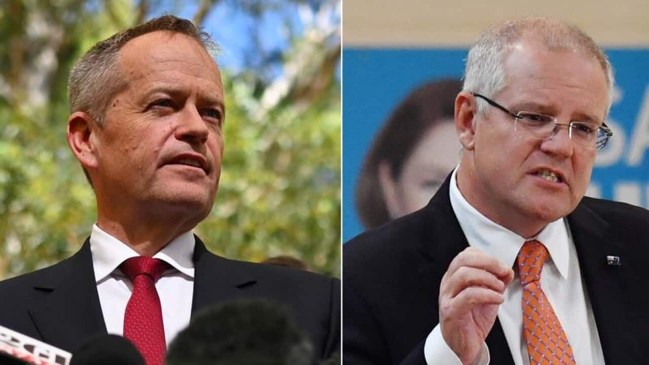 Opposition Leader Bill Shorten, and Prime Minister Scott Morrison.