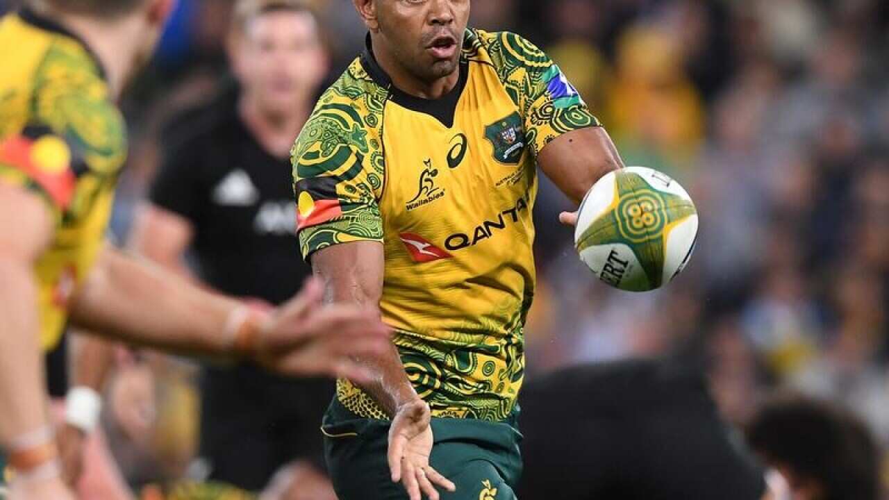 Kurtley Beale of the Wallabies during the Rugby Championship.