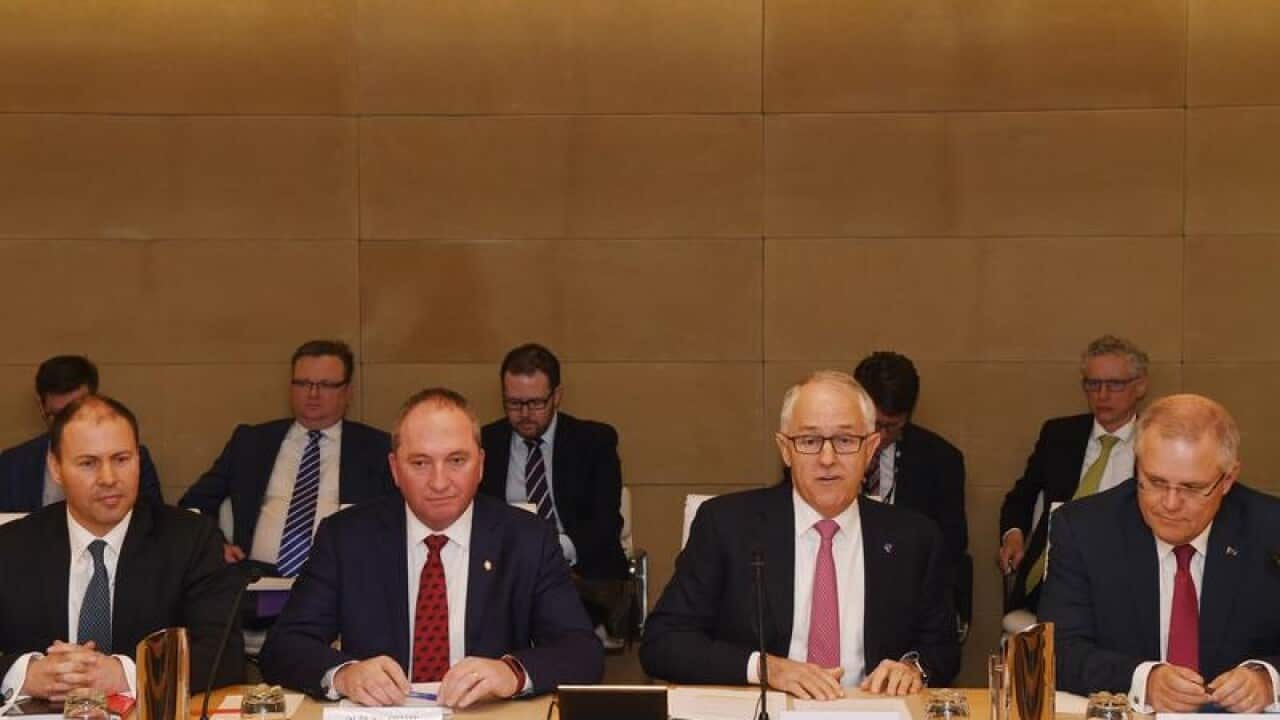 Malcolm Turnbull during a meeting with Energy company heads.