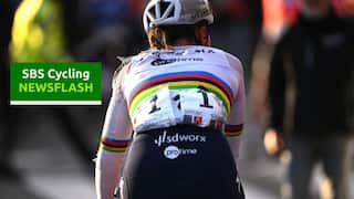 DOETINCHEM, NETHERLANDS - OCTOBER 12: Lotte Kopecky of Belgium and Team SD Worx - Protime crosses the finish line injured after being involved in a crash during the 26th Simac Ladies Tour 2024, Stage 5 a 140km stage from Doetinchem to Doetinchem / #UCIWWT / on October 12, 2024 in Doetinchem, Netherlands. (Photo by Luc Claessen/Getty Images)