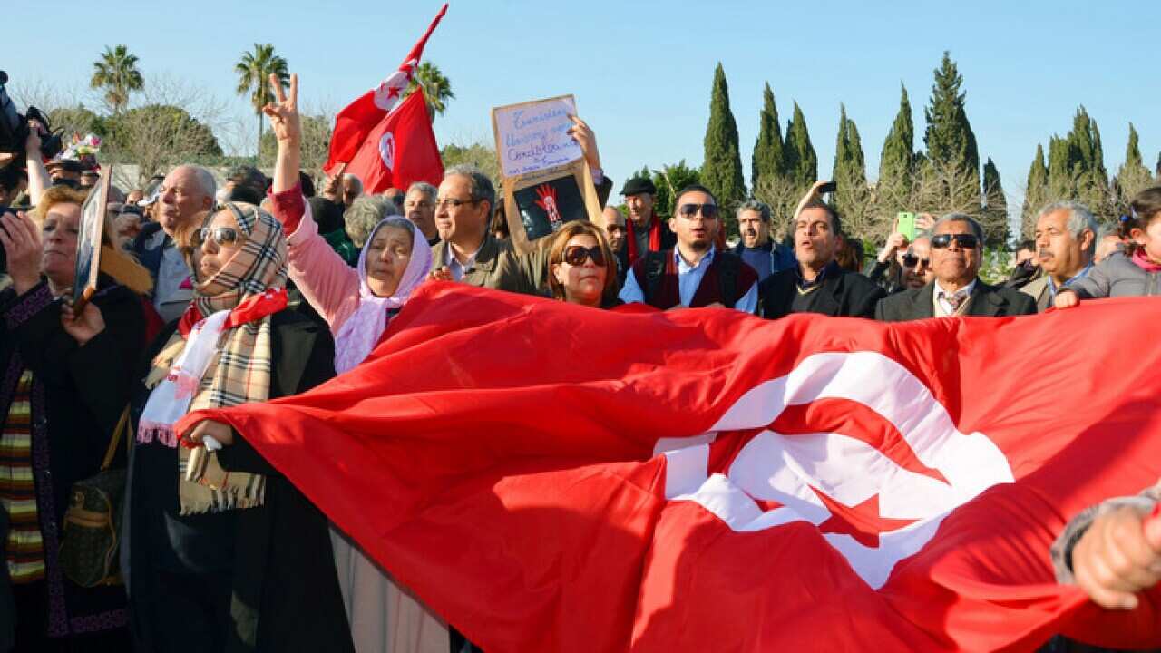 Protests in Tunisia against the attack