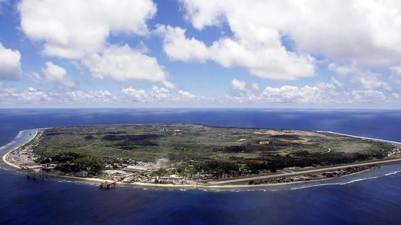 An aerial view of Nauru