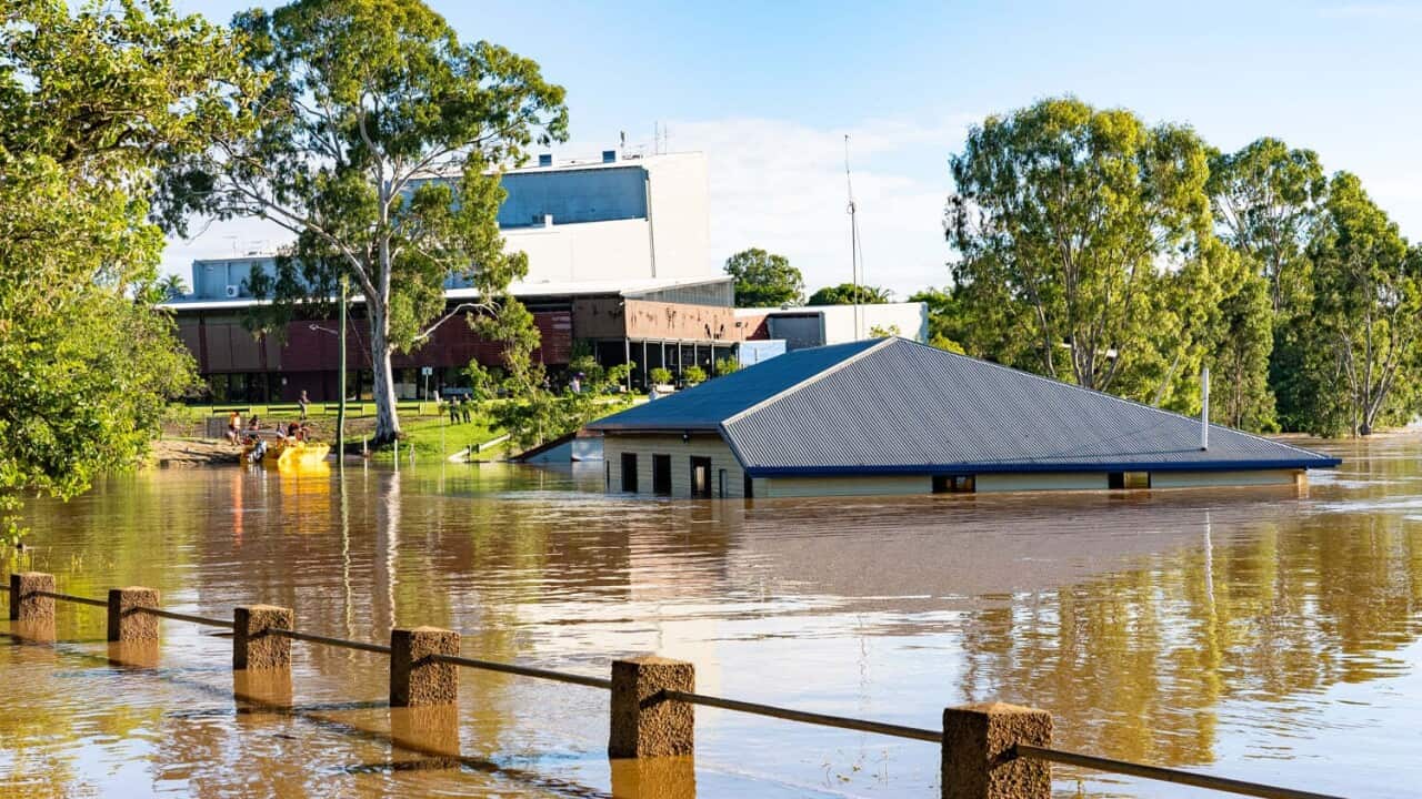 Floodwaters in Maryborough, Queensland