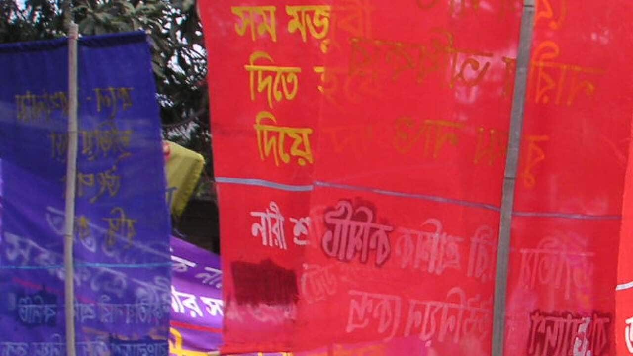 Womans day rally in Dhaka Bangladesh