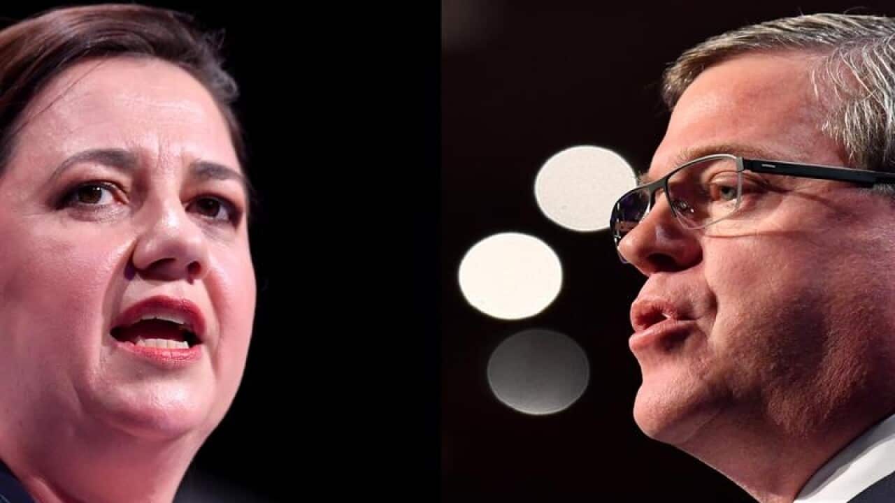 Annastacia Palaszczuk and Tim Nicholls