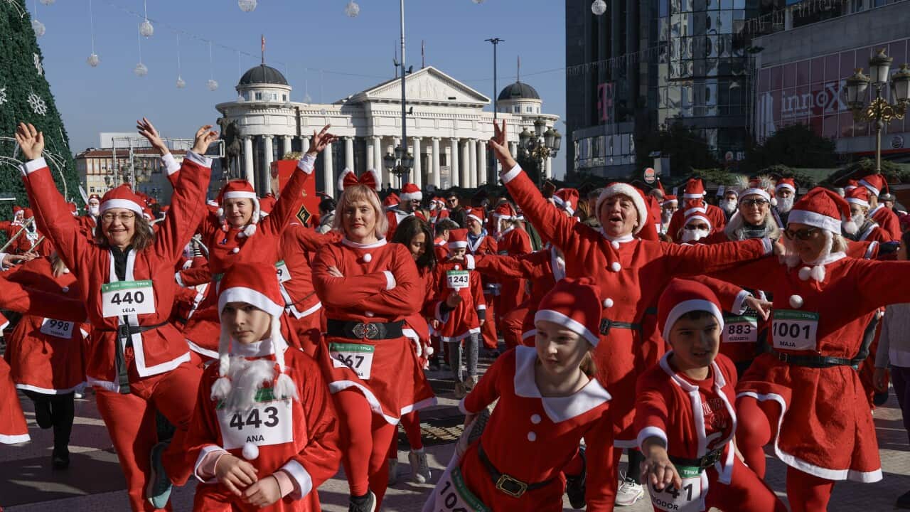 Santa Claus race in Skopje