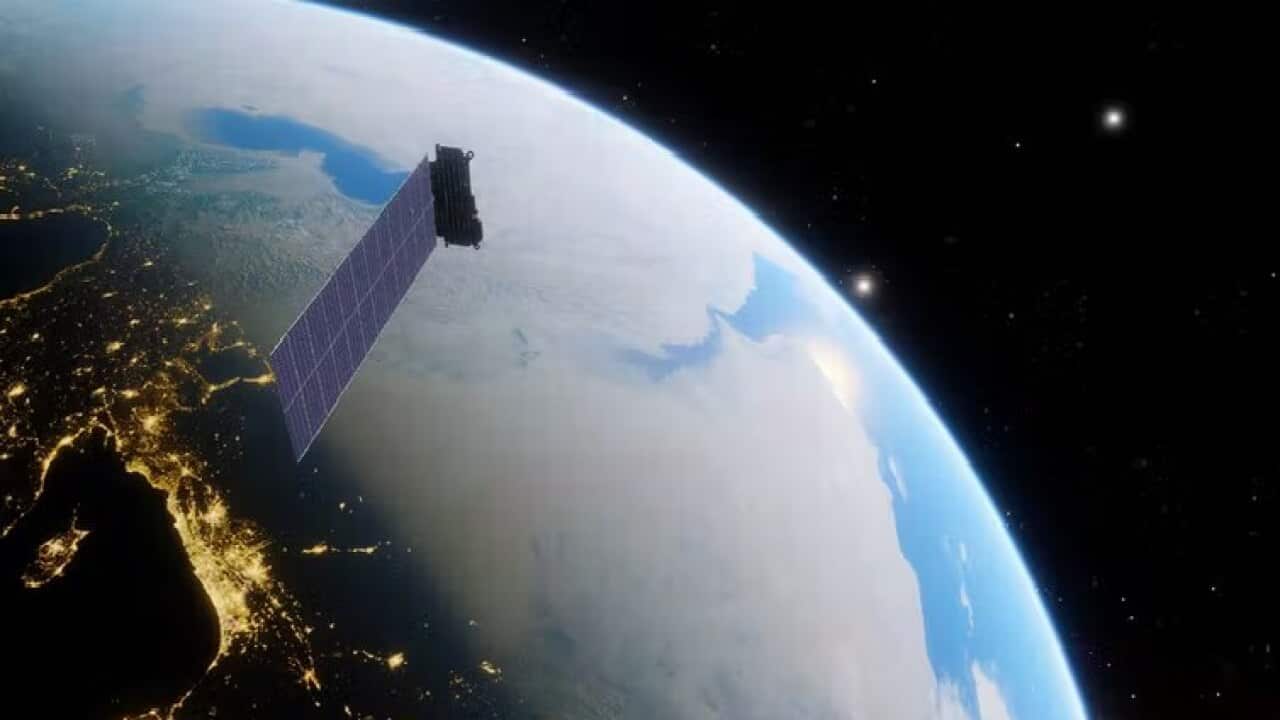 A satellite over earth