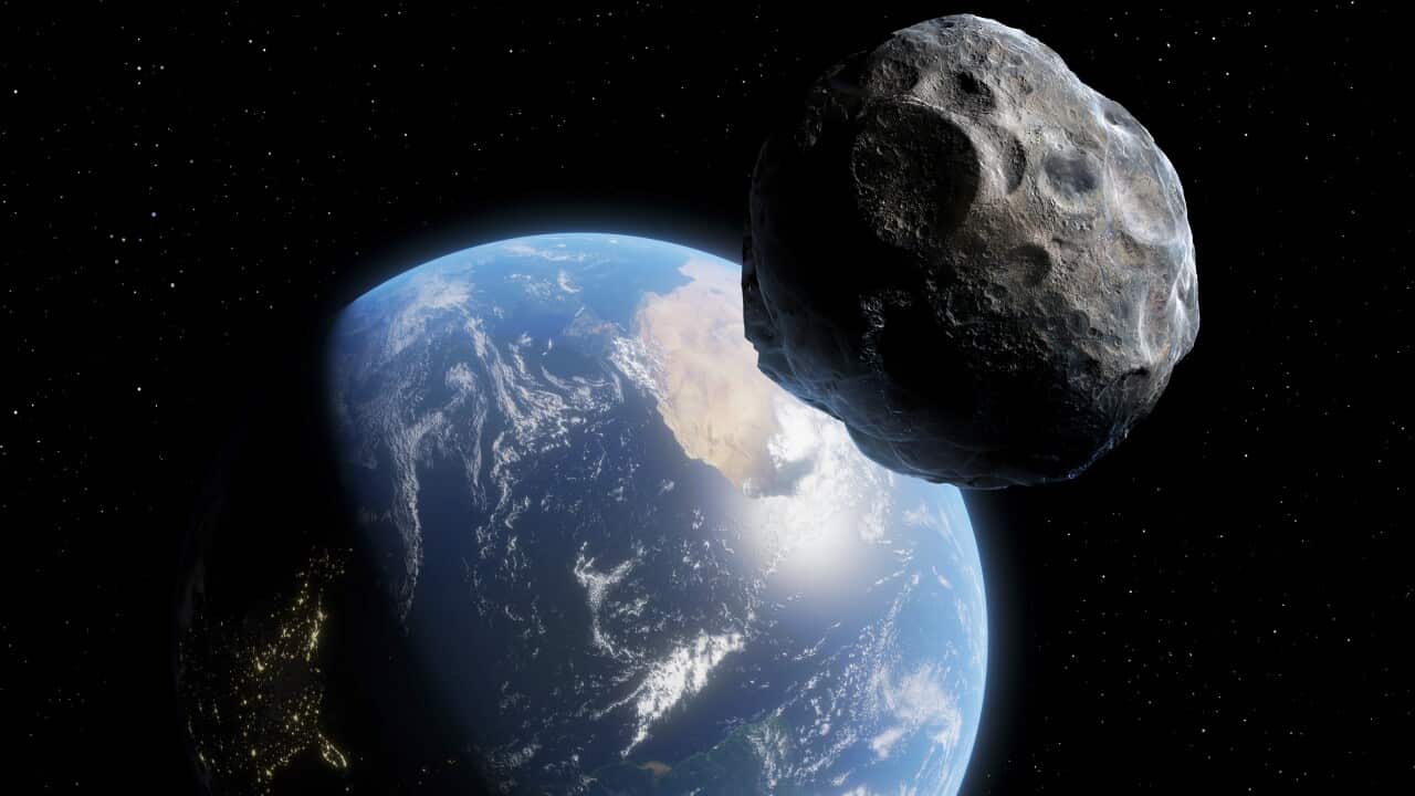 An asteroid near Earth