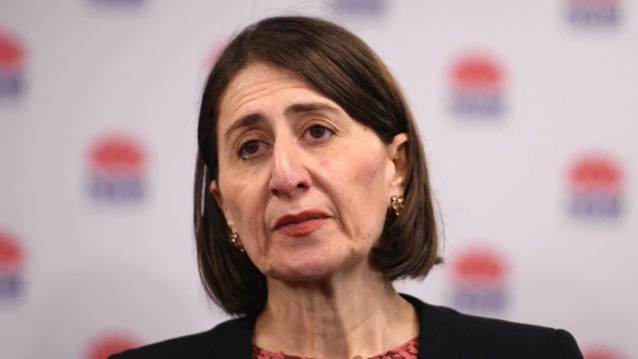 NSW Premier Gladys Berejiklian addressing the media in Sydney