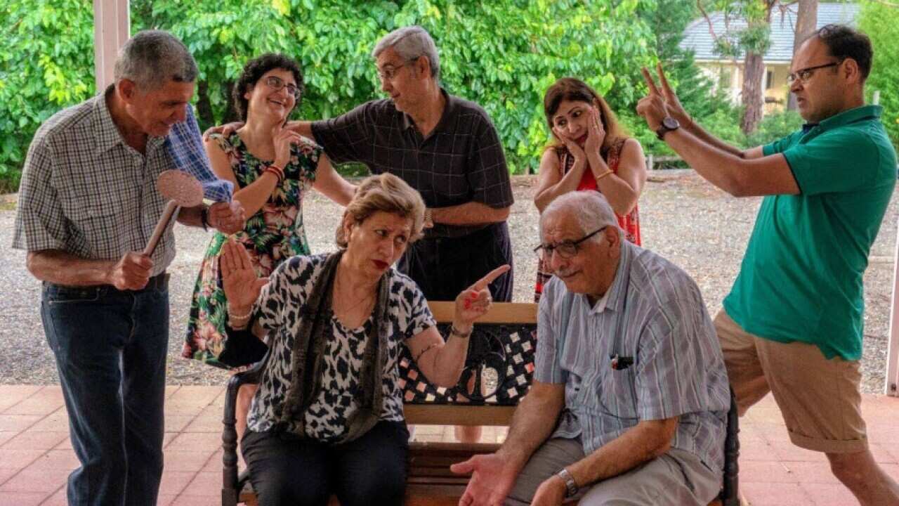 Scene from Natak Mandali's Parsi Gujarati play.