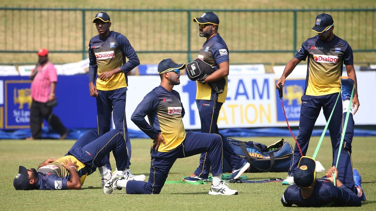 The Sri Lankan Cricket Team Is Engaged In Training Before The Final One-day International Cricket Match Against Afghanistan.
