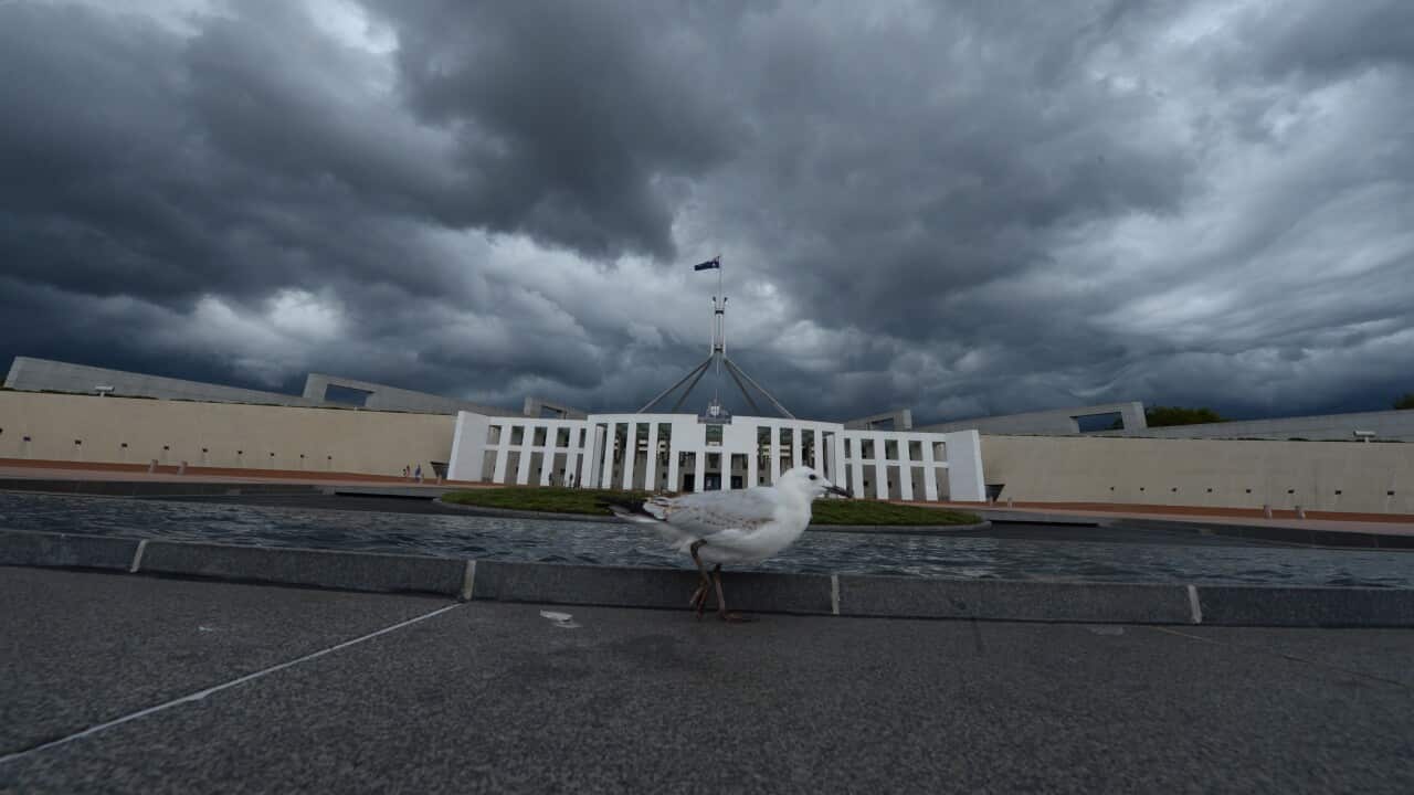 STORMS THREATEN CANBERRA