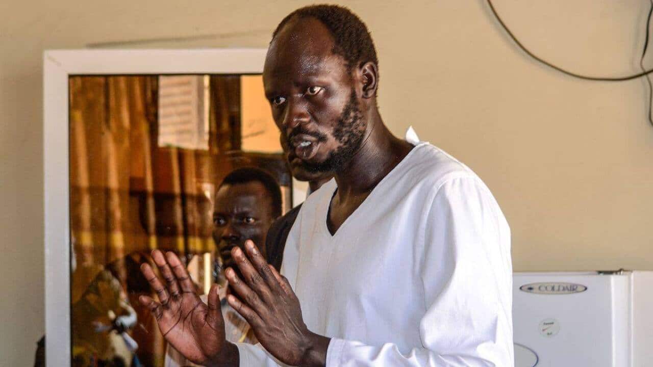 Peter Biar Ajak during the time he was sentenced to two years in prison