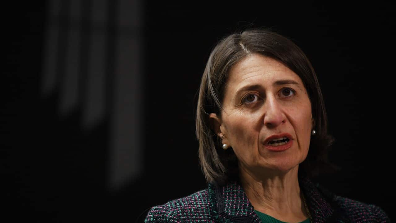 NSW Premier Gladys Berejiklian speaks during a press conference in Sydney on 4 September. 