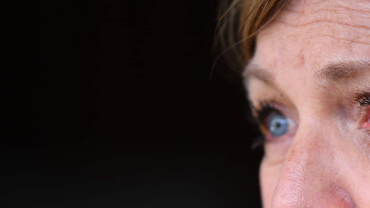 Leader of the Reason Party Fiona Patten speaks to media during a press conference outside of the Victorian State Parliament in Melbourne, Thursday, November 18, 2021. (AAP Image/James Ross) NO ARCHIVING