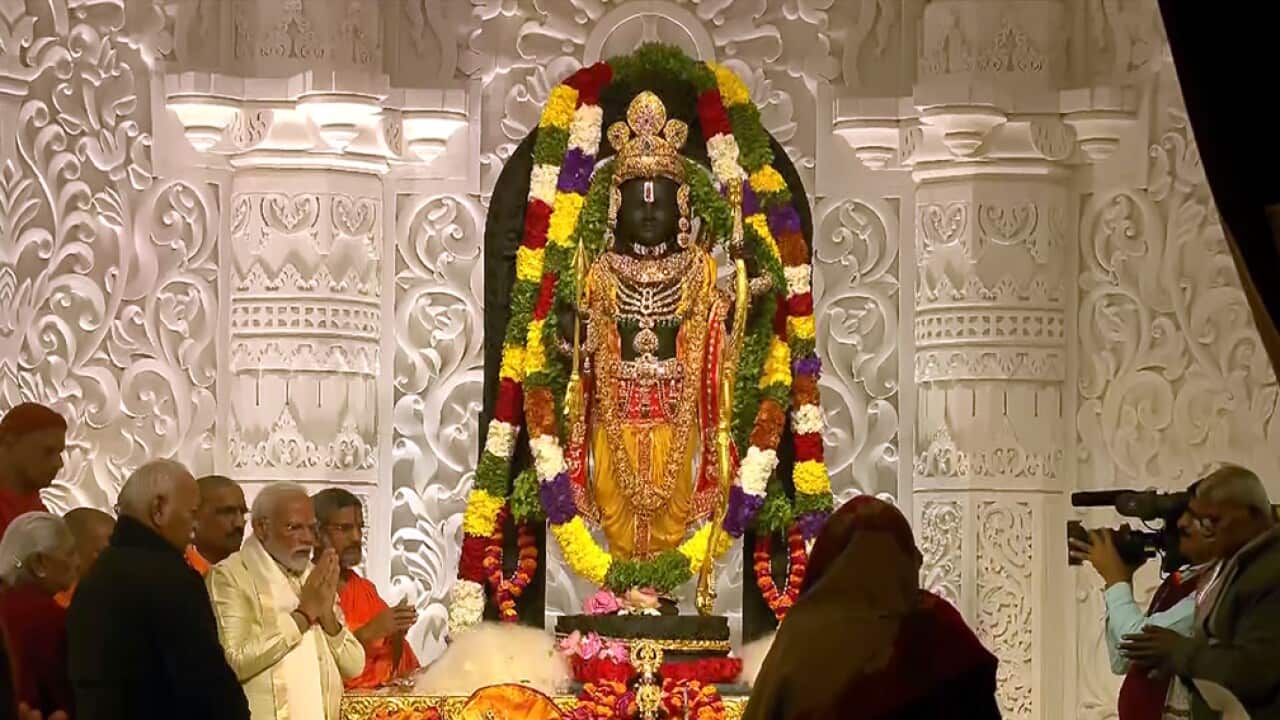 India: PM Narendra Modi at the 'Pran Pratishtha' ceremony of the Ram Janmabhoomi Temple