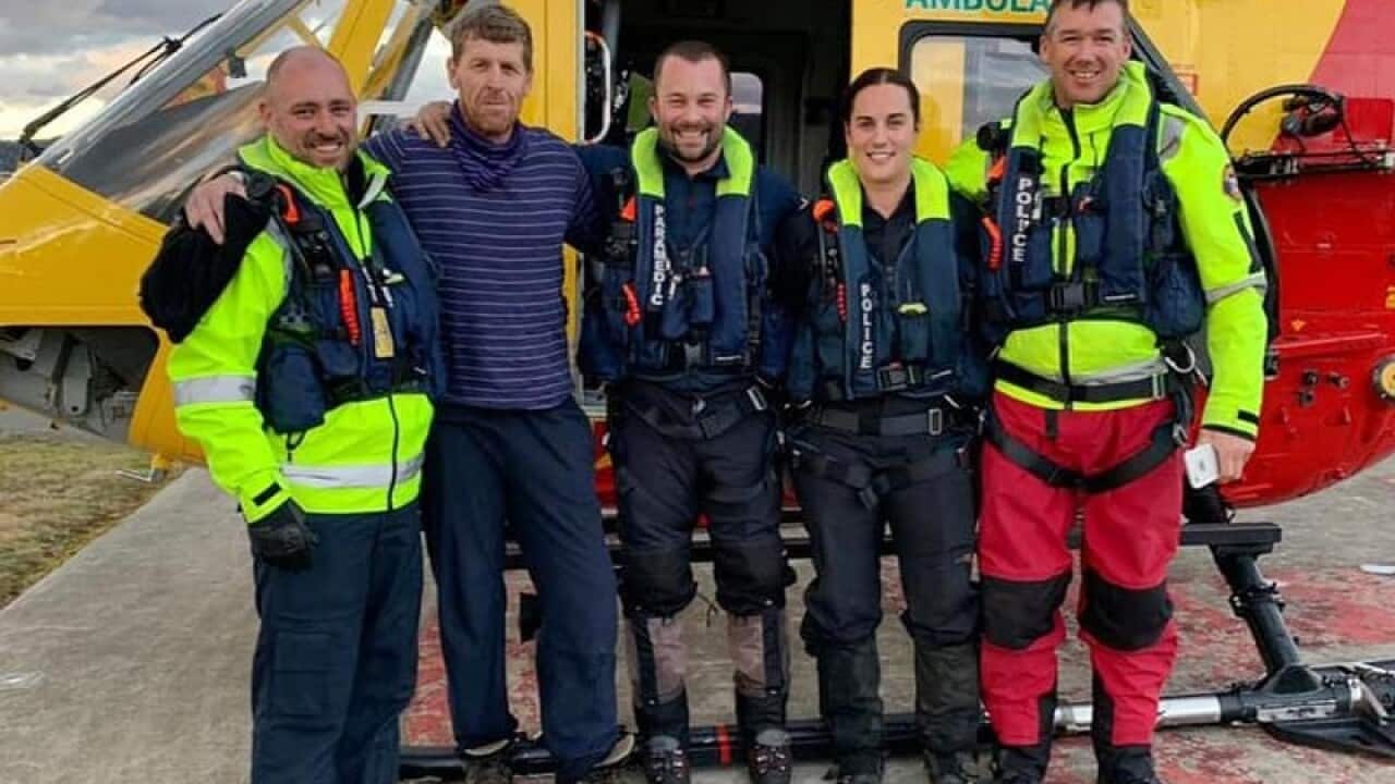 RESCUED BUSHWALKER TASMANI